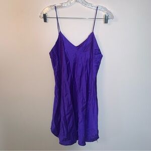 Vintage Purple Chemise 100% Silk